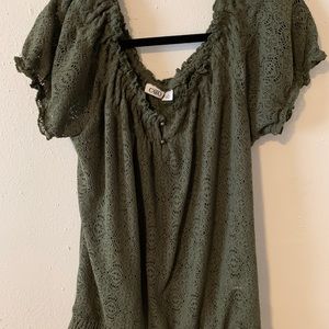 Dark green lace shirt